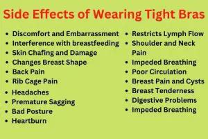 wearing tight bra effects|More.